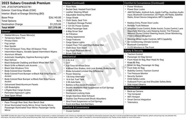 Used 2023 Subaru Crosstrek 2.0i Premium image 4