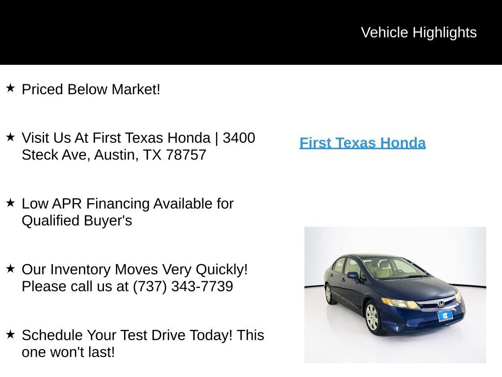 Used 2006 Honda Civic LX image 9