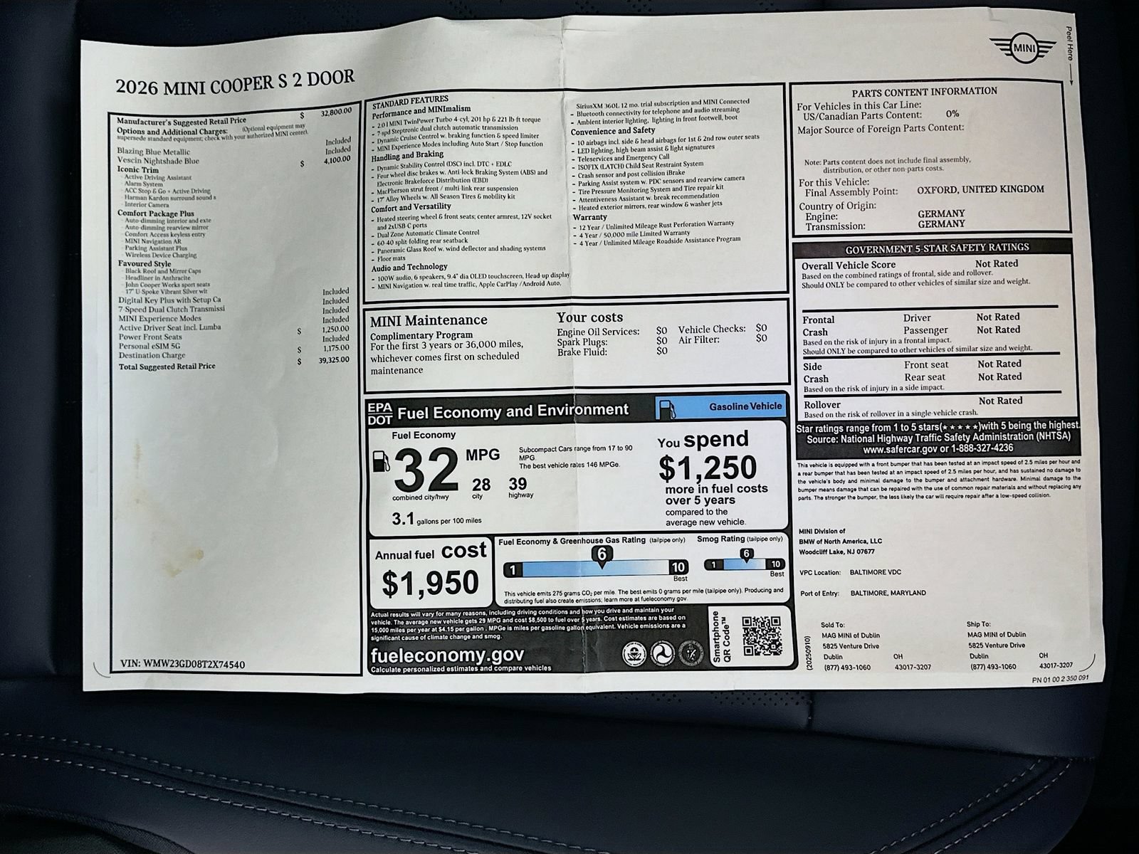 Certified 2026 MINI Cooper S FWD image 43