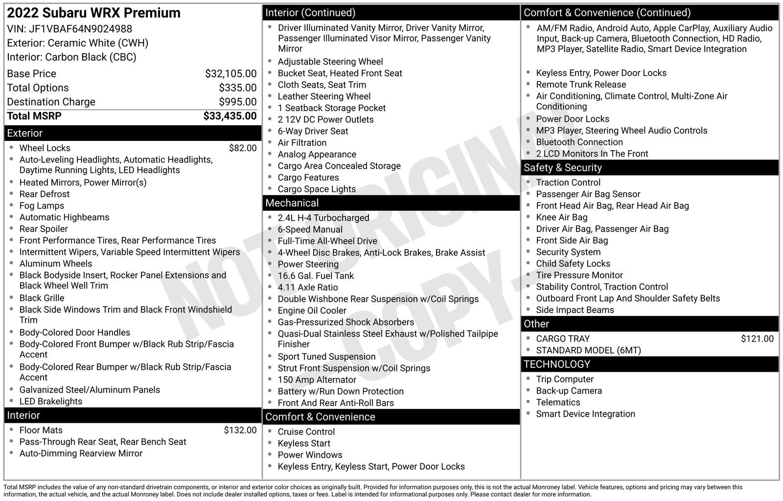 Used 2022 Subaru WRX Premium image 29