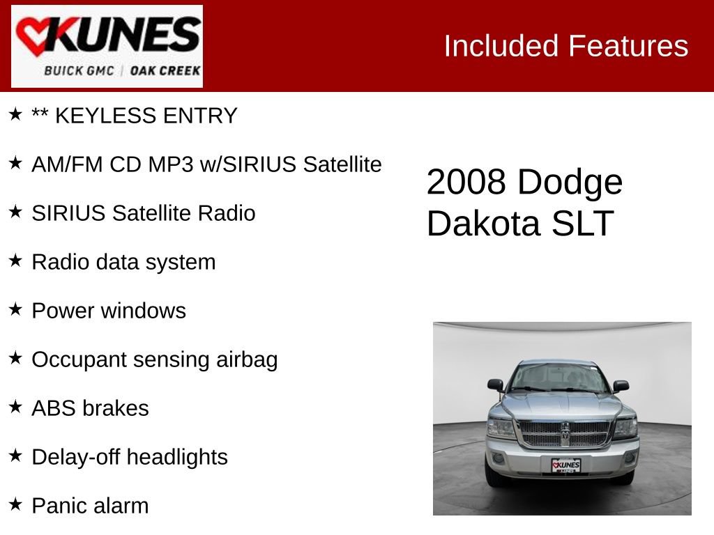 Used 2008 Dodge Dakota SLT AWD/4WD image 2