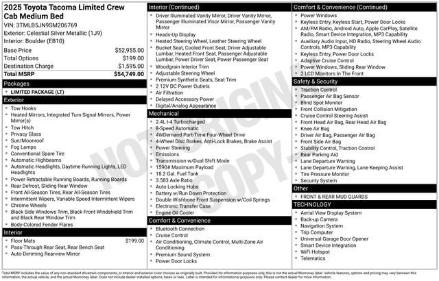 New 2025 Toyota Tacoma Limited image 5