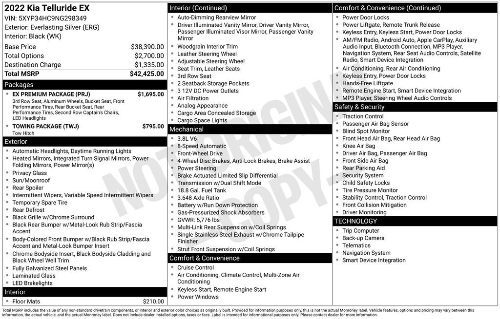 Used 2022 Kia Telluride EX w/ EX Premium Package image 51