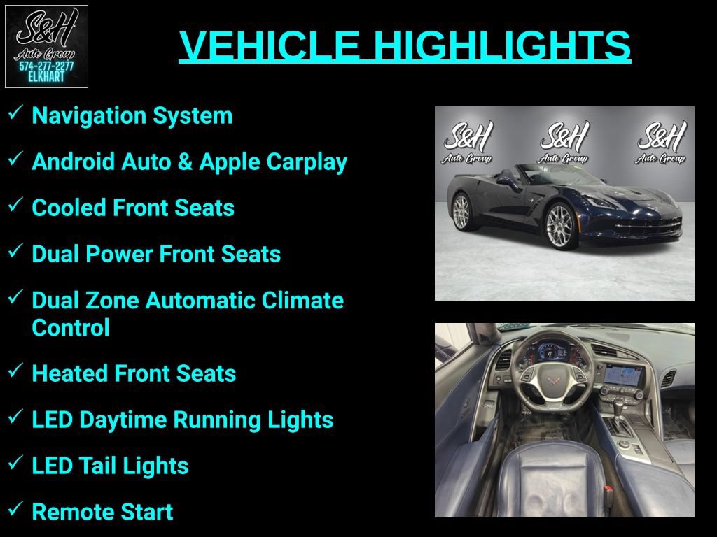 Used 2016 Chevrolet Corvette Stingray Convertible w/ 3LT Preferred Equipment Group RWD image 3