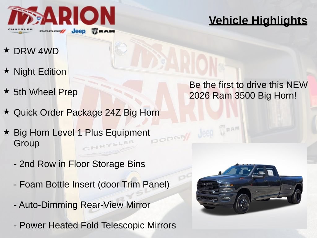 New 2026 RAM 3500 Big Horn AWD/4WD image 5