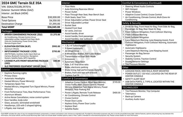Used 2024 GMC Terrain SLE w/ Driver Convenience Package AWD/4WD image 48