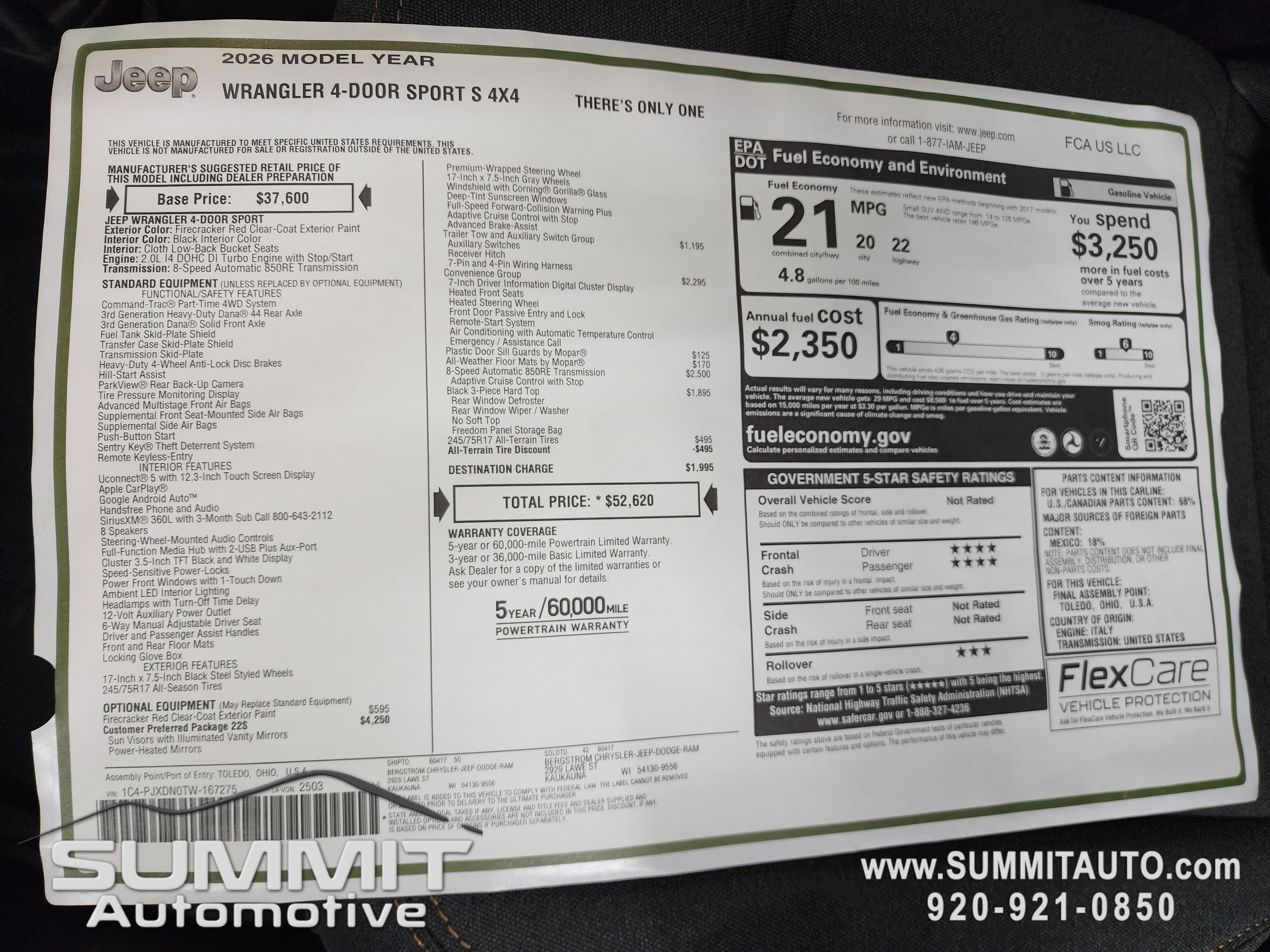 New 2026 Jeep Wrangler Sport S image 9