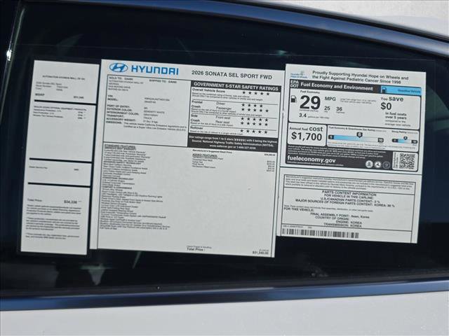 New 2026 Hyundai Sonata SEL image 18