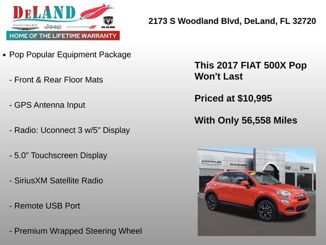 Used 2017 FIAT 500X Pop w/ Pop Popular Equipment Package image 7