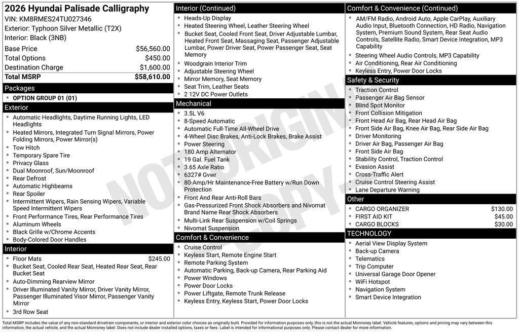 New 2026 Hyundai Palisade Calligraphy image 5