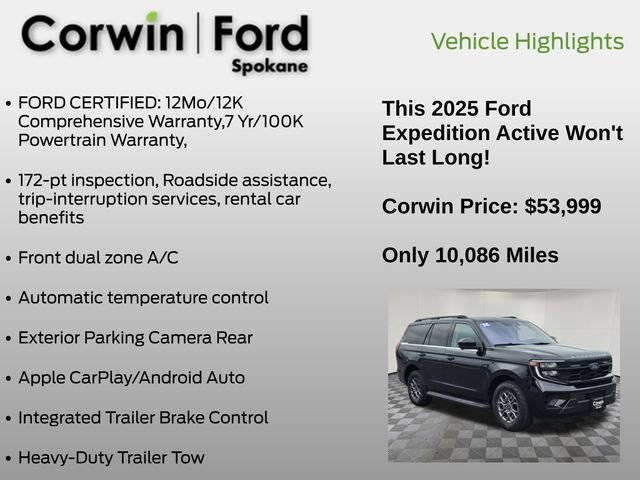 Certified 2025 Ford Expedition Active AWD/4WD image 6