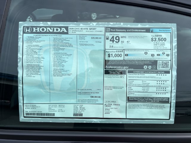 New 2026 Honda Civic Sport image 30