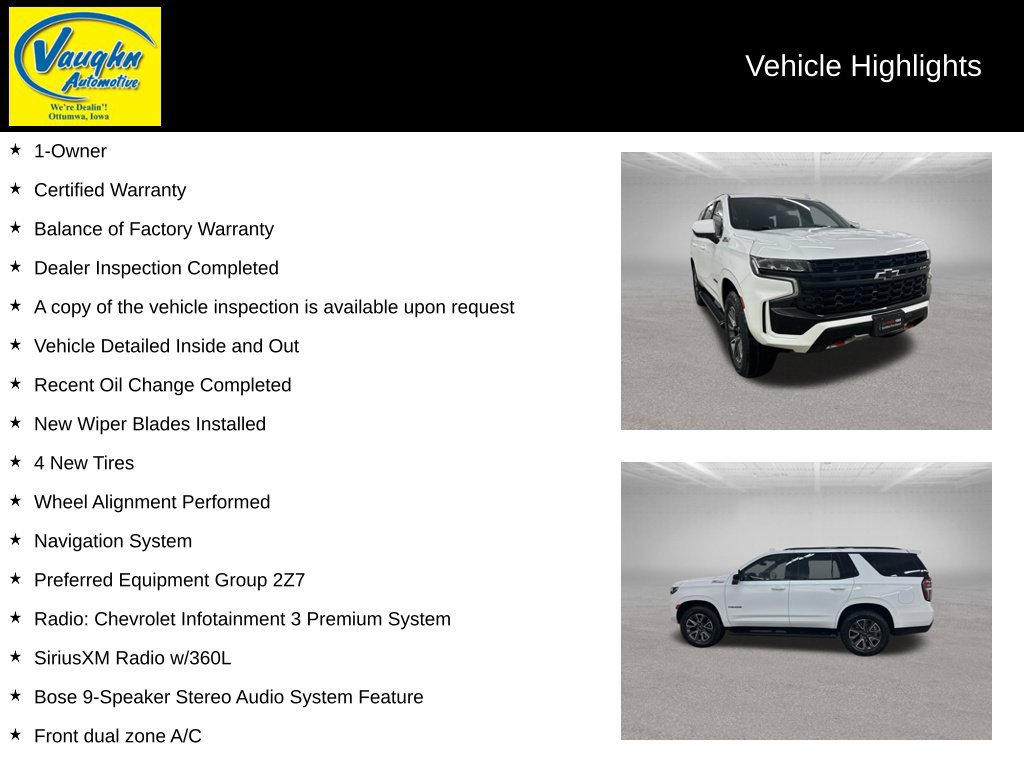 Used 2023 Chevrolet Tahoe Z71 AWD/4WD image 2