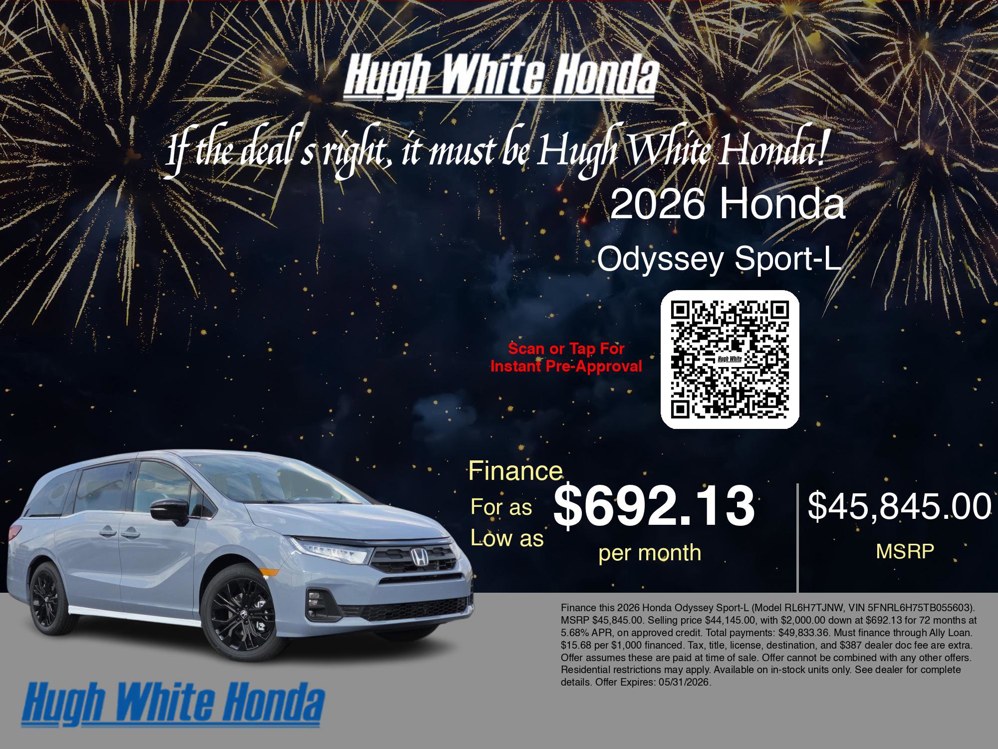 New 2026 Honda Odyssey Sport-L image 7