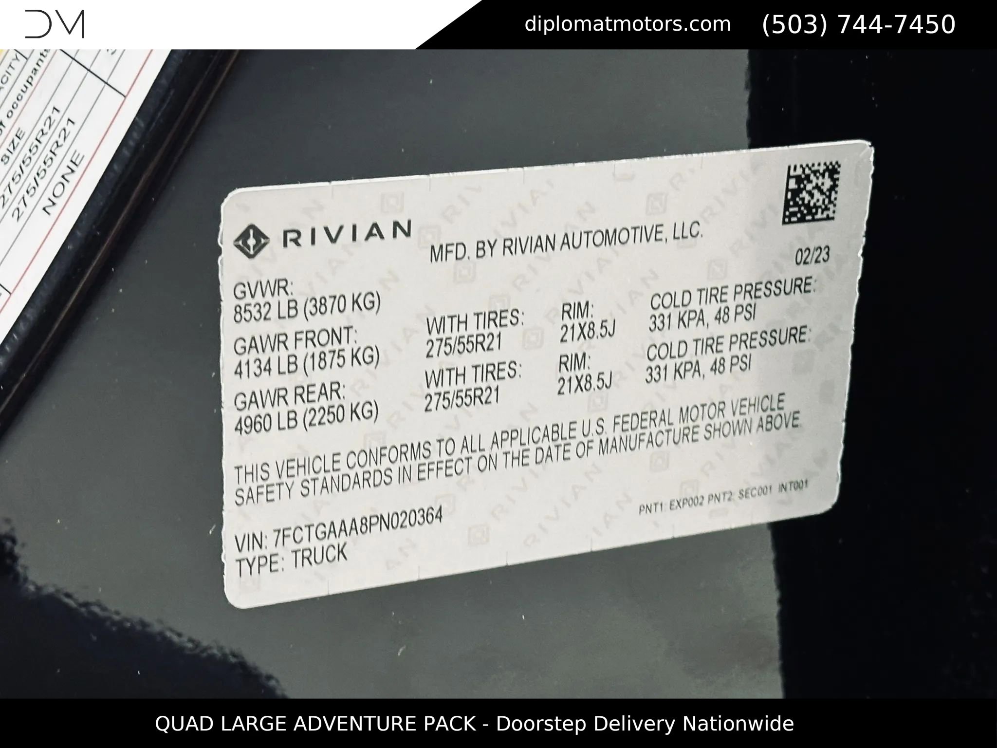 Used 2023 Rivian R1T Adventure AWD/4WD image 49