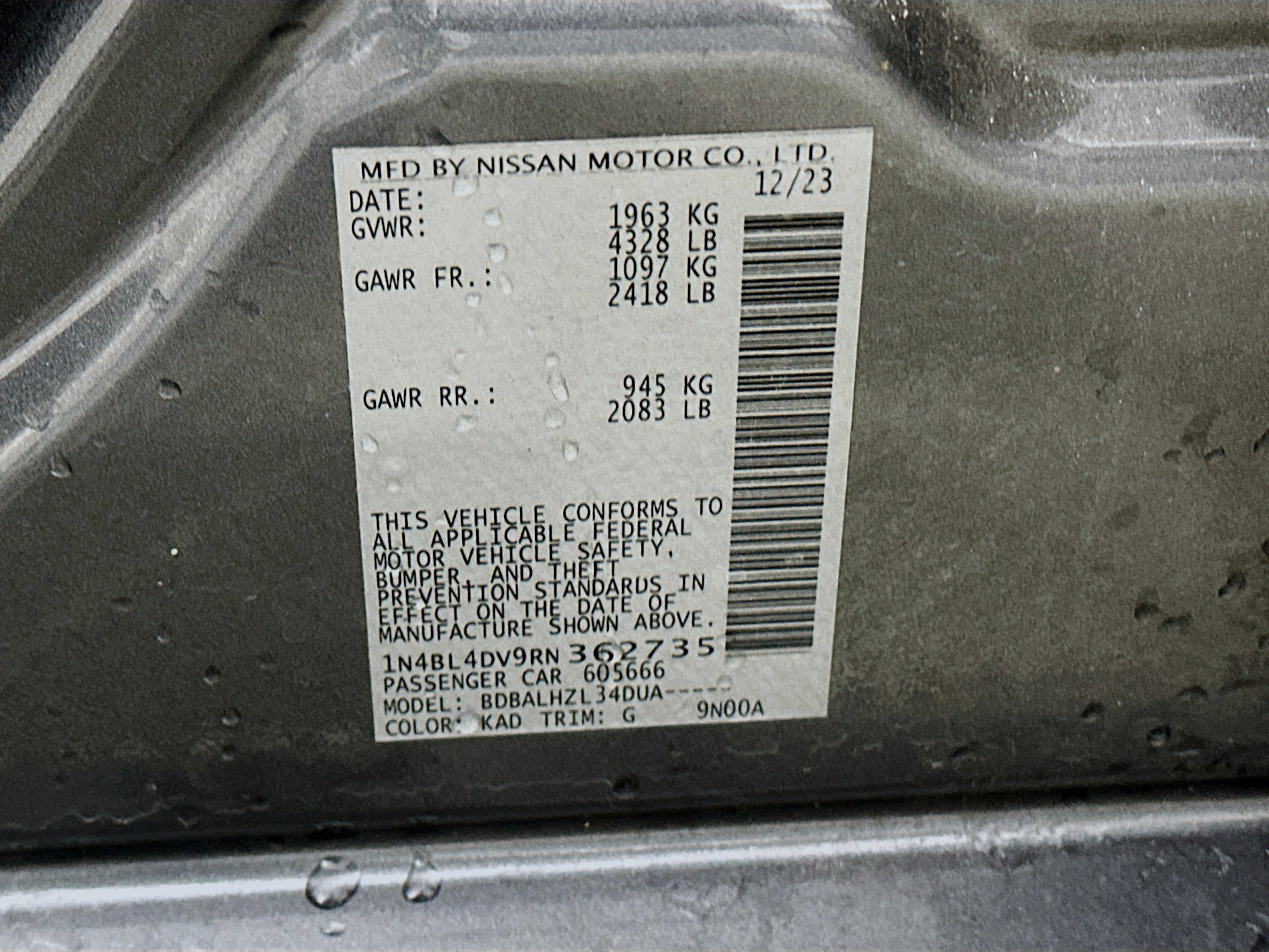 Used 2024 Nissan Altima 2.5 SV image 12