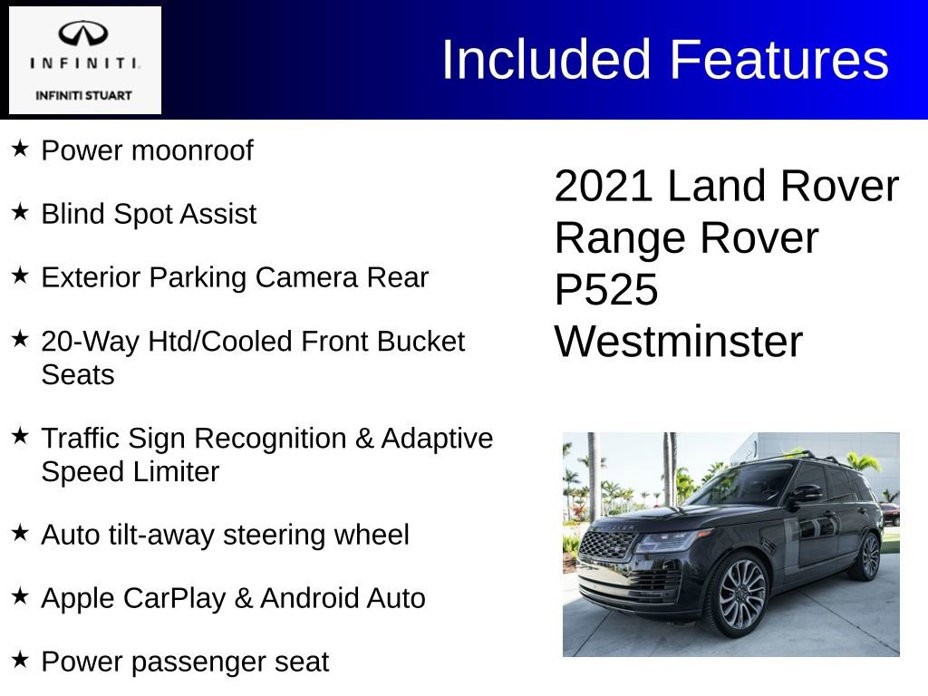 Used 2021 Land Rover Range Rover Westminster Edition image 3
