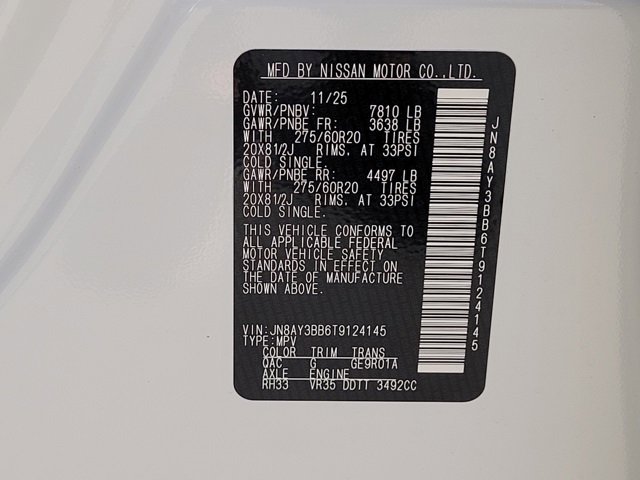 New 2026 Nissan Armada SL w/ Captain's Chari Seat Package image 12