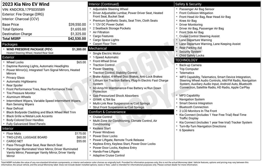 Used 2023 Kia Niro Wind w/ Wind Preserve Package FWD image 17