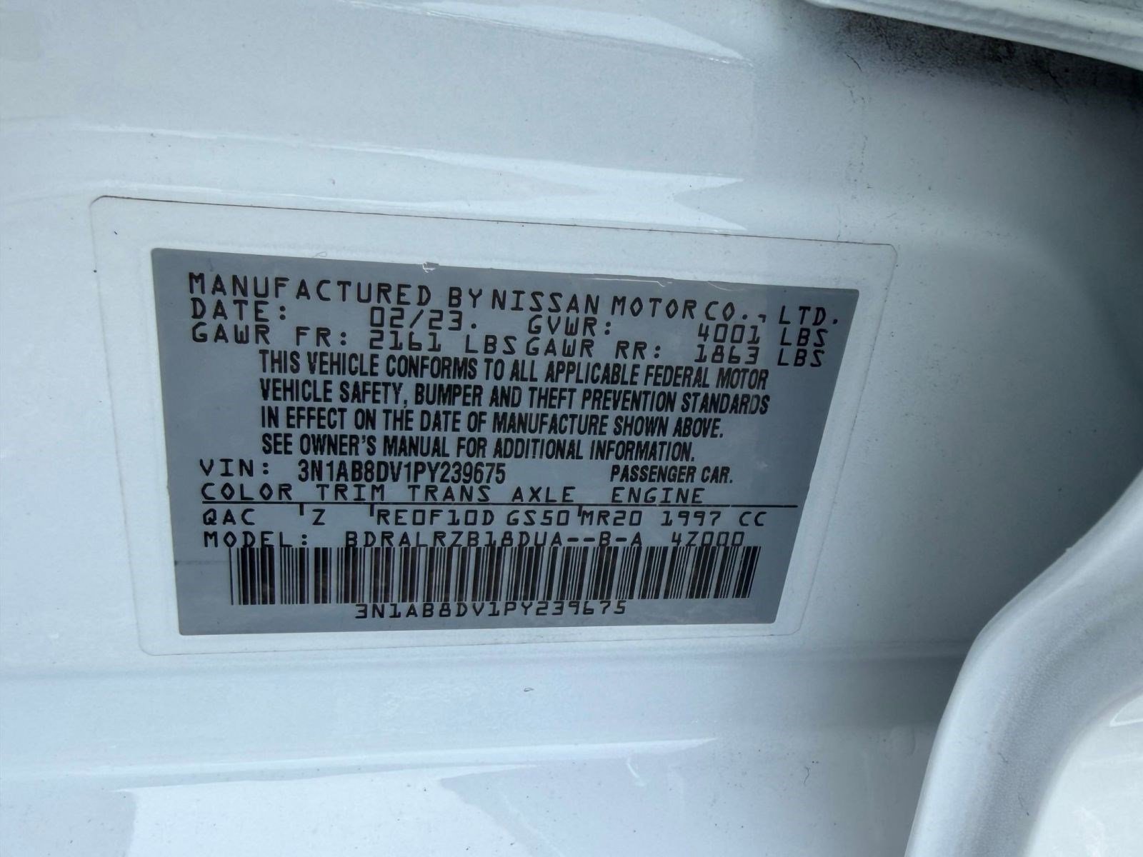 Used 2023 Nissan Sentra SR w/ Trunk Package FWD image 21