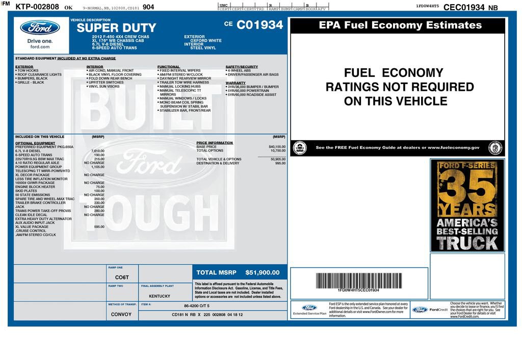 Used 2012 Ford F450 XL w/ PWR Equipment Group image 9