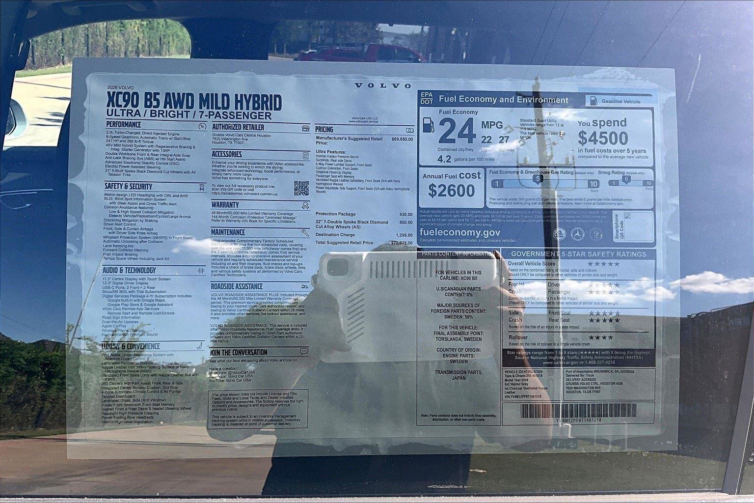 New 2026 Volvo XC90 B5 Ultra w/ Protection Package Premier image 30