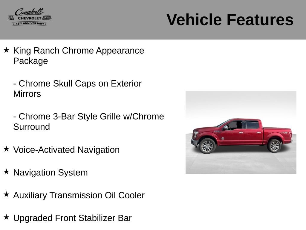 Used 2016 Ford F150 King Ranch w/ Equipment Group 601A Luxury AWD/4WD image 21
