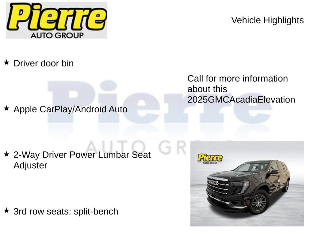 Used 2025 GMC Acadia Elevation AWD/4WD image 22