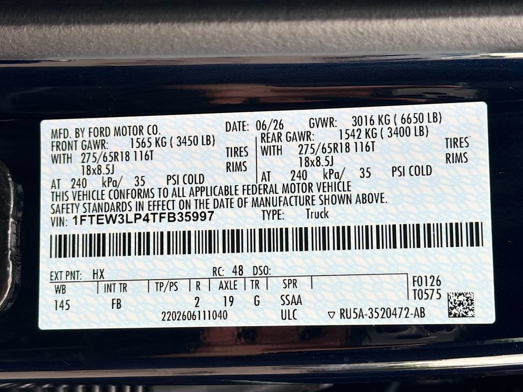 Used 2026 Ford F150 XLT w/ Equipment Group 302A MID AWD/4WD image 34