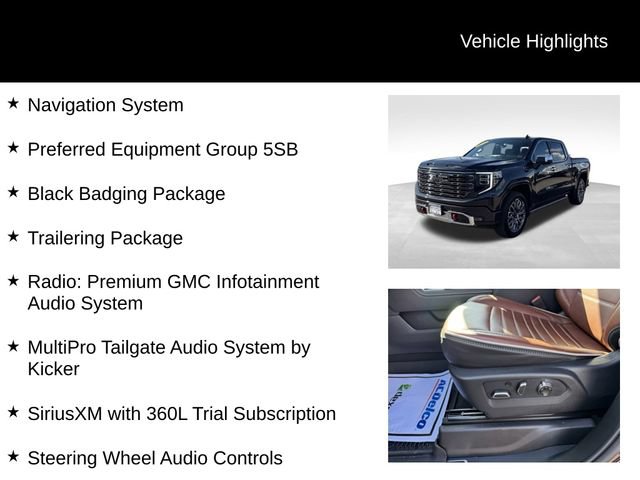 Certified 2026 GMC Sierra 1500 Denali Ultimate w/ LPO, Black Badging Package AWD/4WD image 8