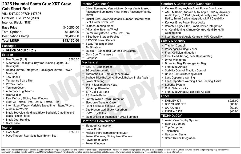 Certified 2025 Hyundai Santa Cruz XRT AWD/4WD image 24