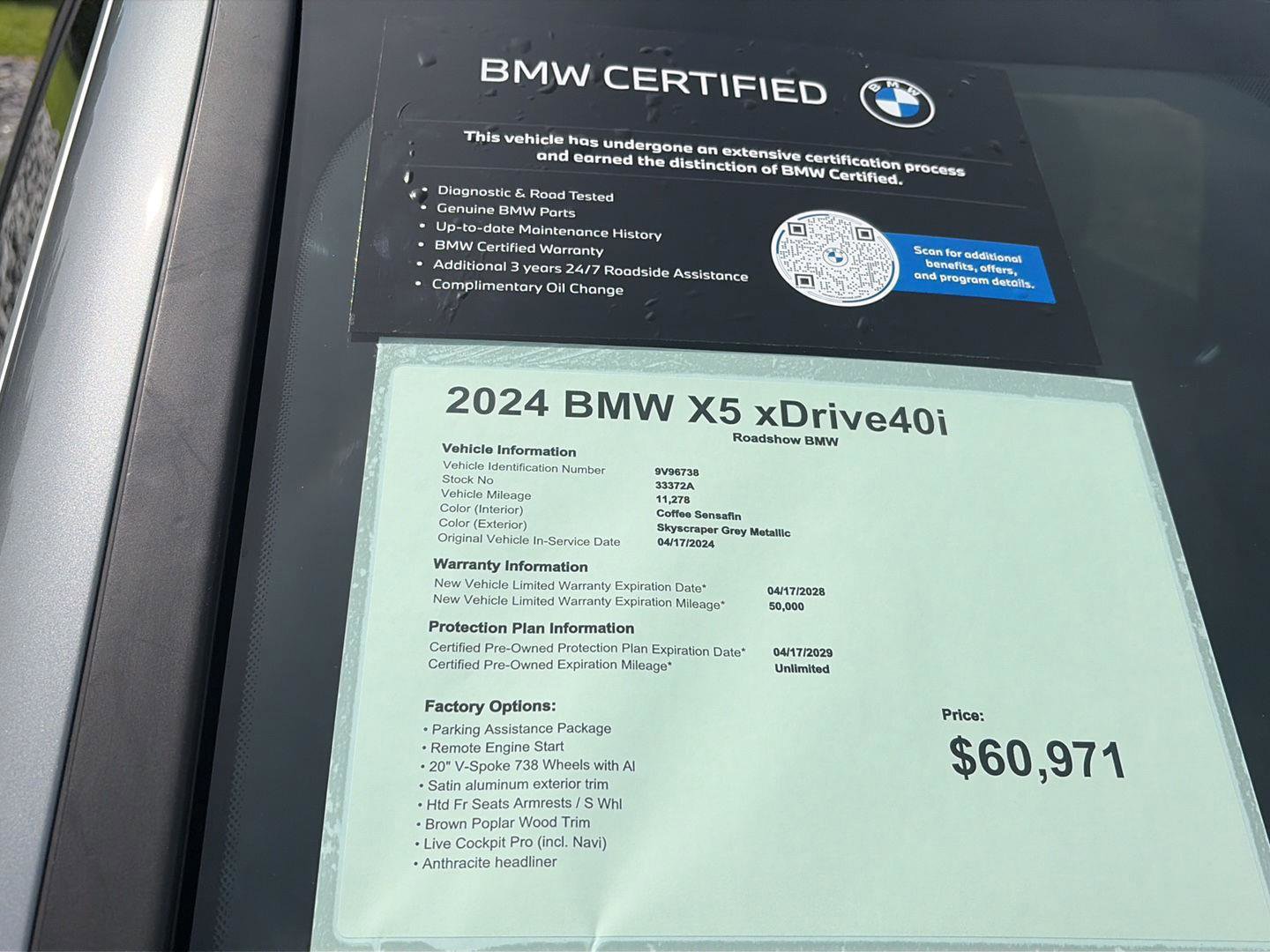 Certified 2024 BMW X5 xDrive40i w/ Parking Assistance Package AWD/4WD image 20