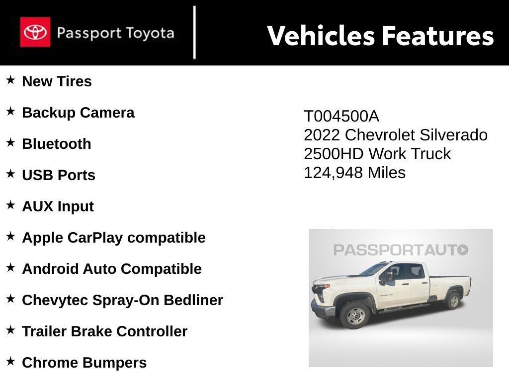 Used 2022 Chevrolet Silverado 2500 W/T w/ WT Convenience Package RWD image 10