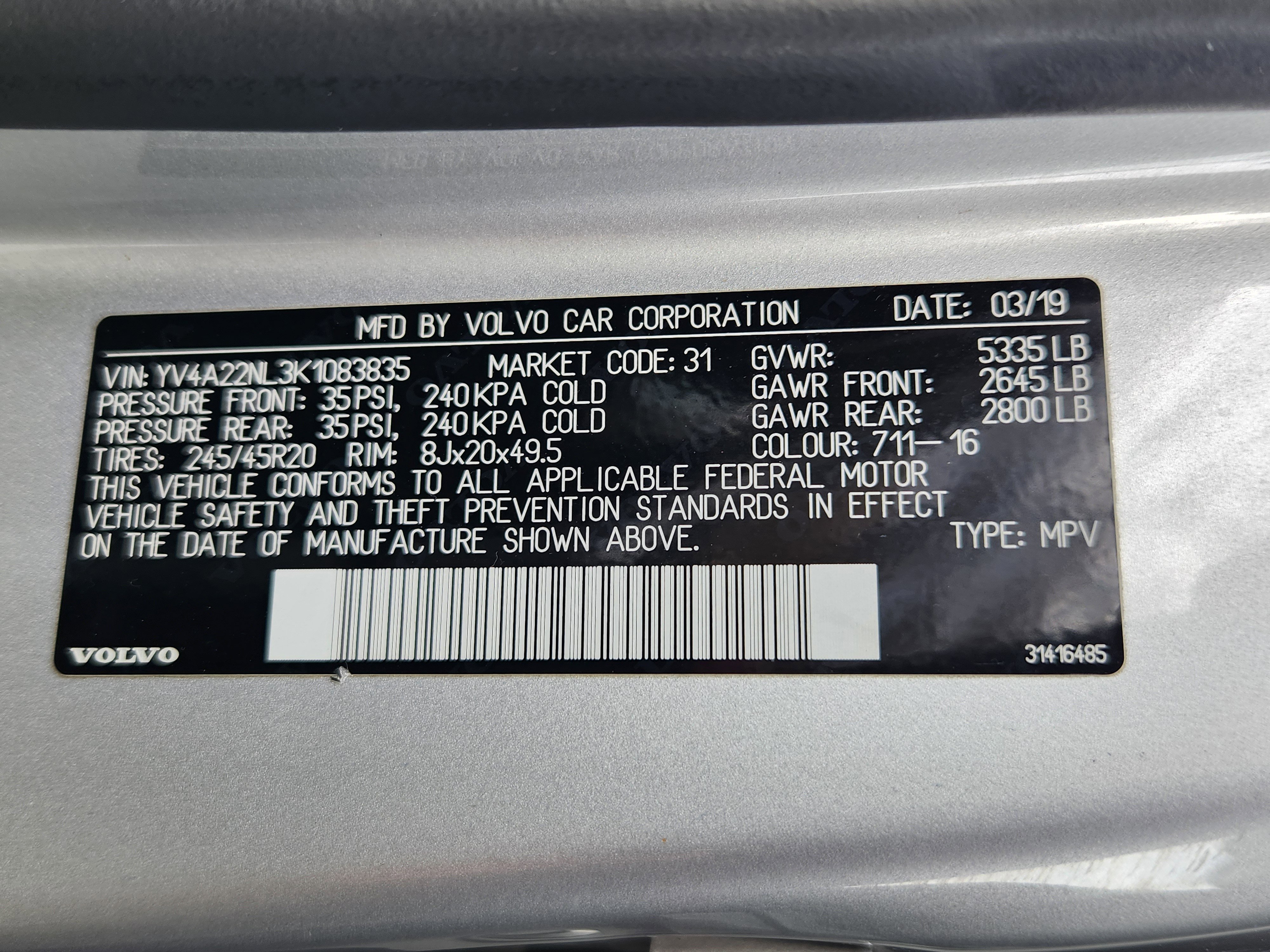 Used 2019 Volvo V90 T6 Cross Country image 23