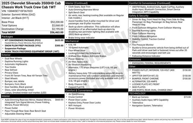 New 2025 Chevrolet Silverado 3500 W/T w/ WT Convenience Package image 4