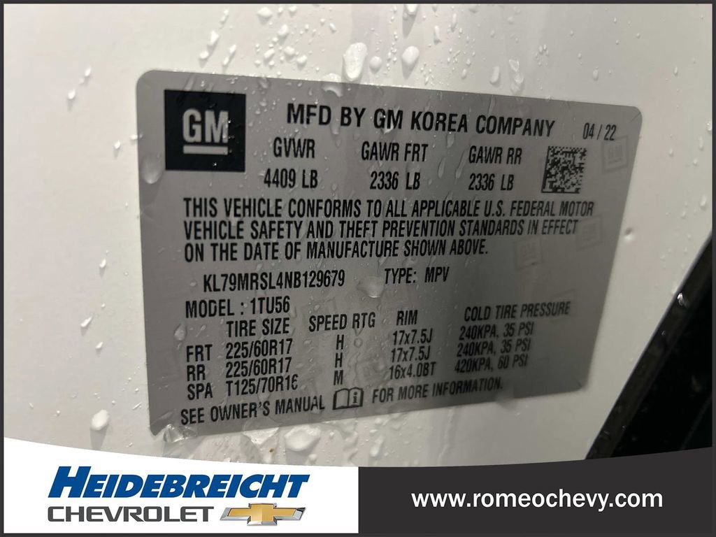 Certified 2022 Chevrolet TrailBlazer LT w/ Driver Confidence Package image 7