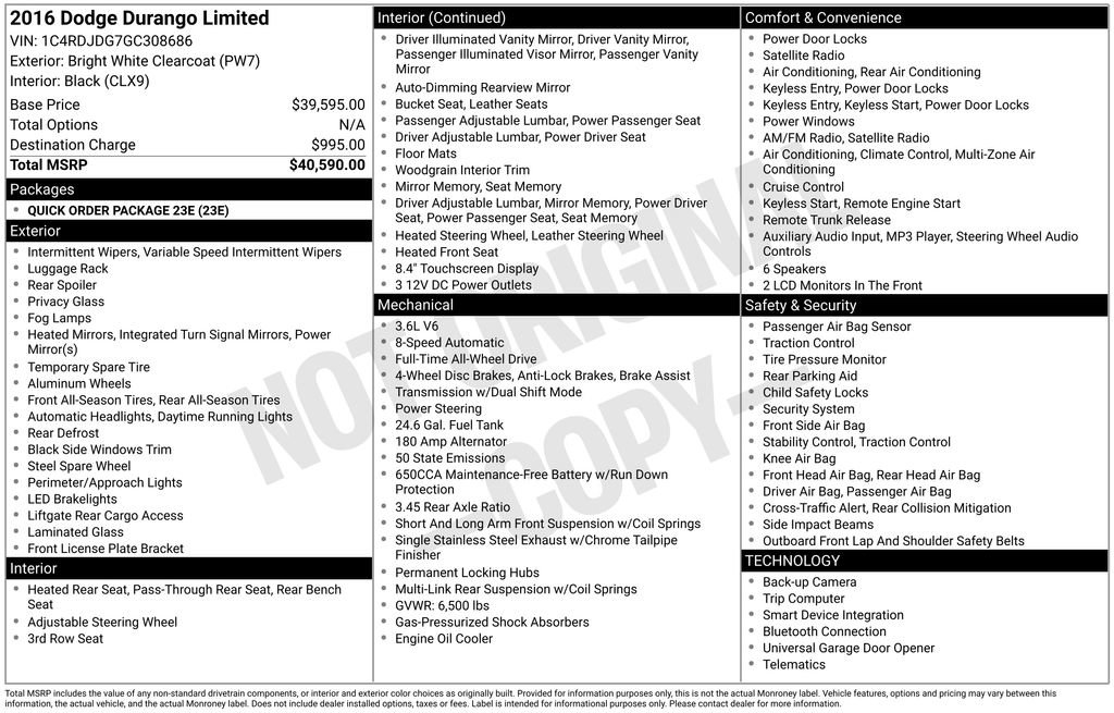 Used 2016 Dodge Durango Limited image 40