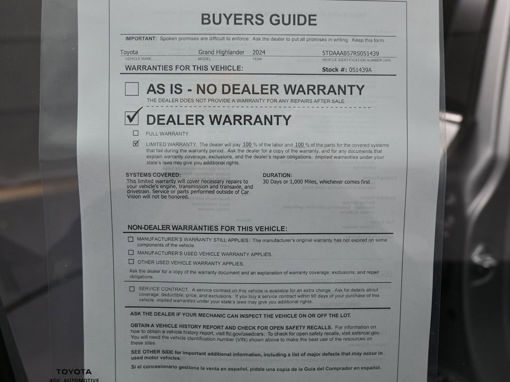 Used 2024 Toyota Grand Highlander XLE image 39
