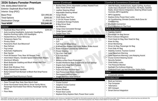 Used 2026 Subaru Forester Premium AWD/4WD image 7