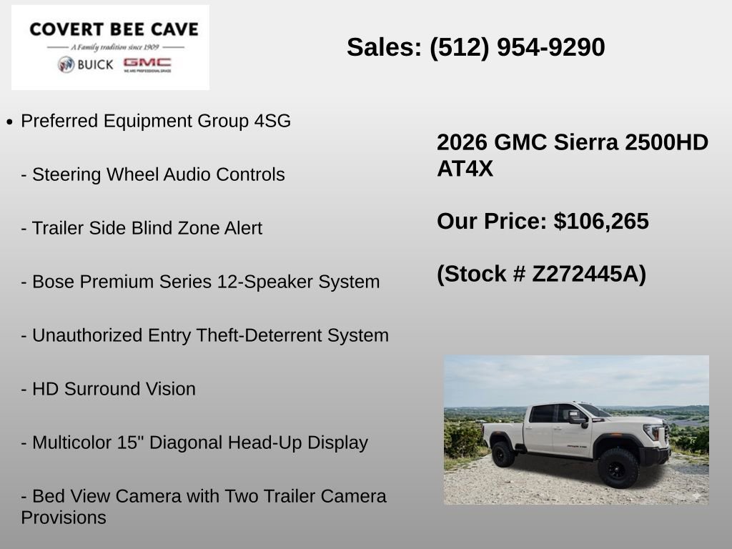 Used 2026 GMC Sierra 2500 AT4X w/ LPO, Black Badging Package image 36
