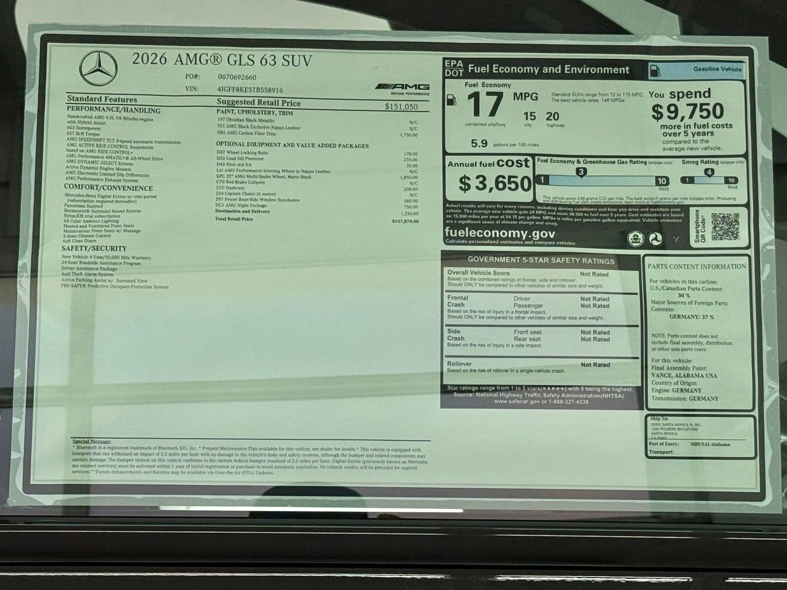 New 2026 Mercedes-Benz GLS 63 AMG 4MATIC image 32