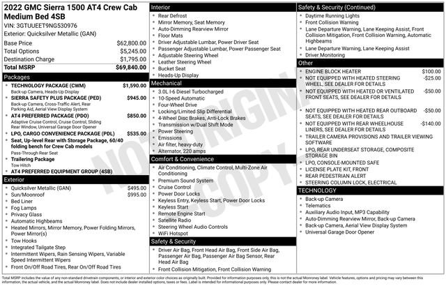 Used 2022 GMC Sierra 1500 AT4 w/ Technology Package AWD/4WD image 43