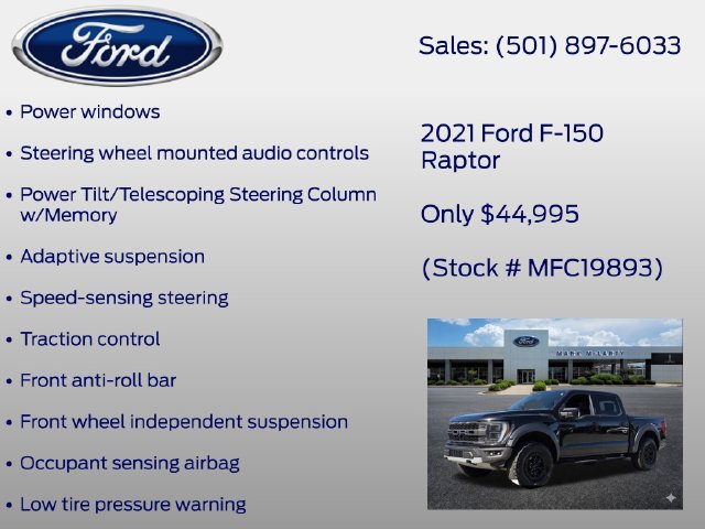 Used 2021 Ford F150 Raptor w/ Equipment Group 801A High AWD/4WD image 38