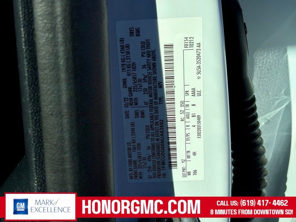 Used 2022 Ford Escape SE image 32