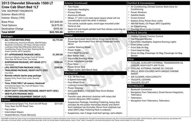 Used 2013 Chevrolet Silverado 1500 LT w/ All-Star Edition AWD/4WD image 29