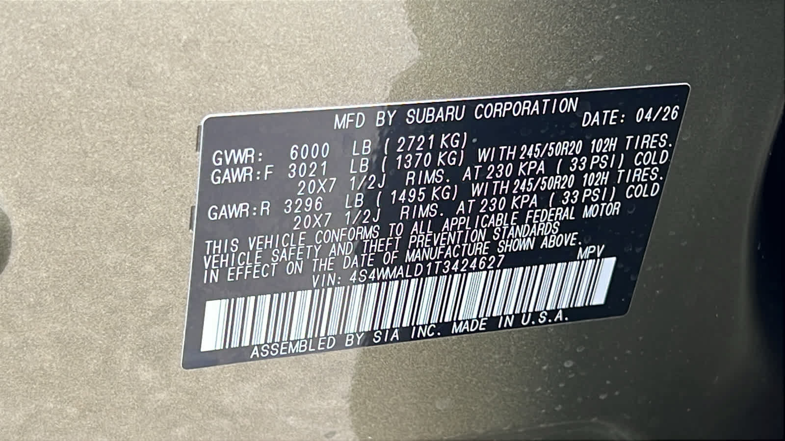 New 2026 Subaru Ascent Bronze Edition AWD/4WD image 30