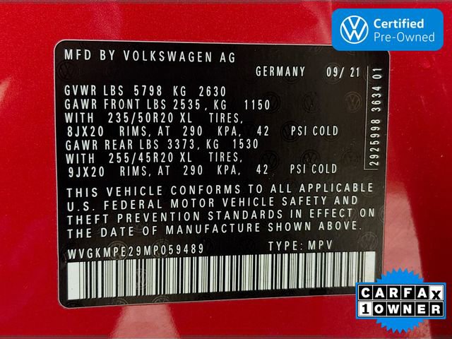 Certified 2021 Volkswagen ID.4 Pro S w/ Gradient Package image 34
