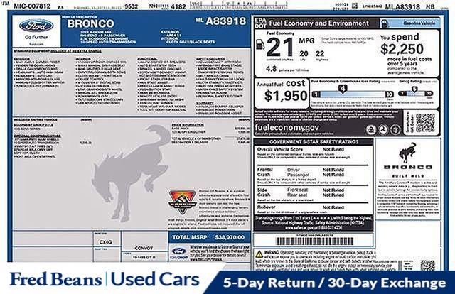 Certified 2021 Ford Bronco Big Bend image 37