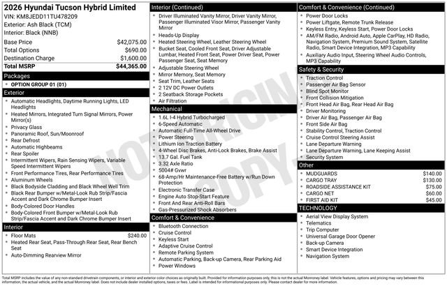 New 2026 Hyundai Tucson Limited AWD/4WD image 29