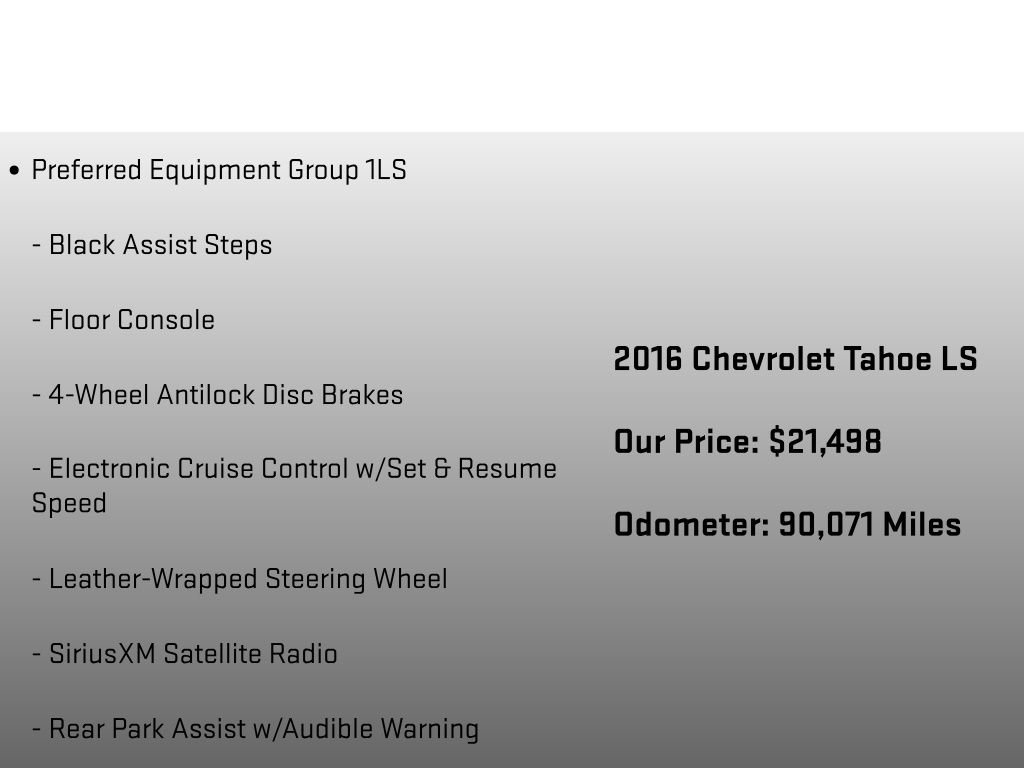 Used 2016 Chevrolet Tahoe LS AWD/4WD image 12